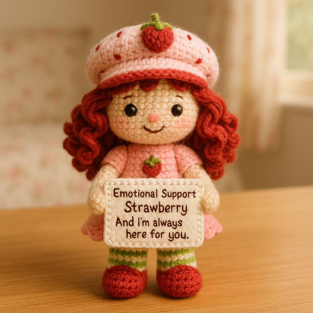 🍓Strawberry Shortcake Emotional Support Crochet Doll