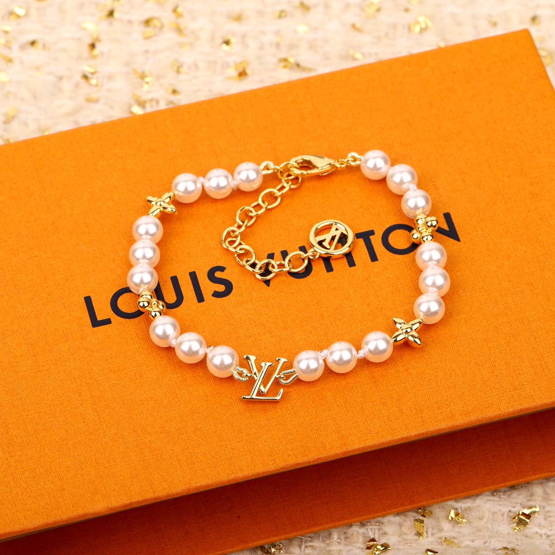 Louis Vuitton Golden Flower Pearl Bracelet