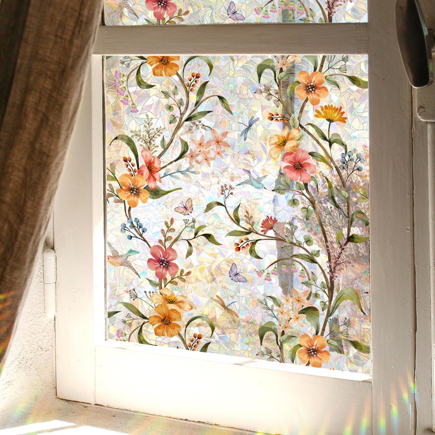 🔥On Sale🔥Stained Floral Pattern Glass Window Film