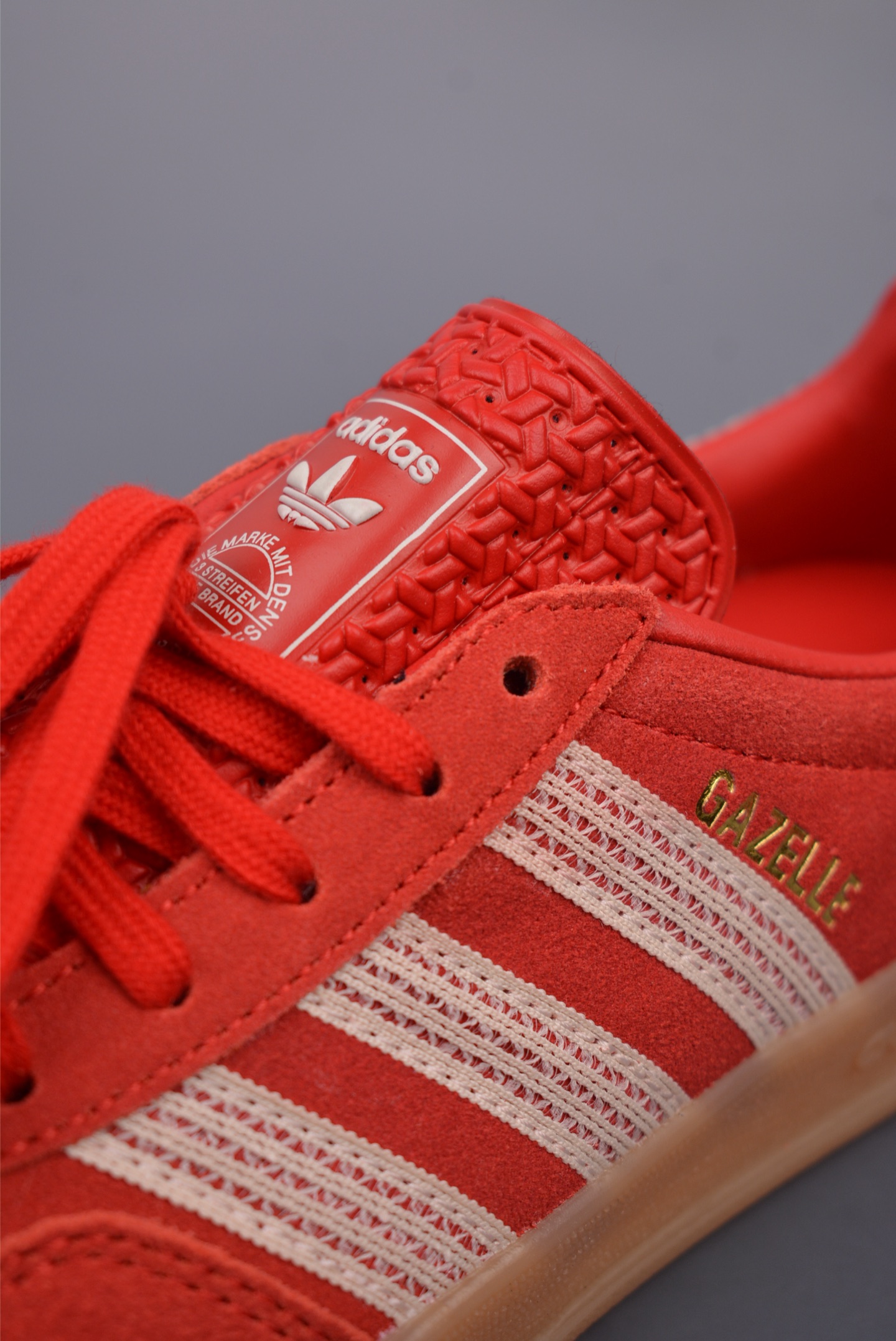 Adidas Gazelle Indoor Trainers Big Red Beige JQ5976