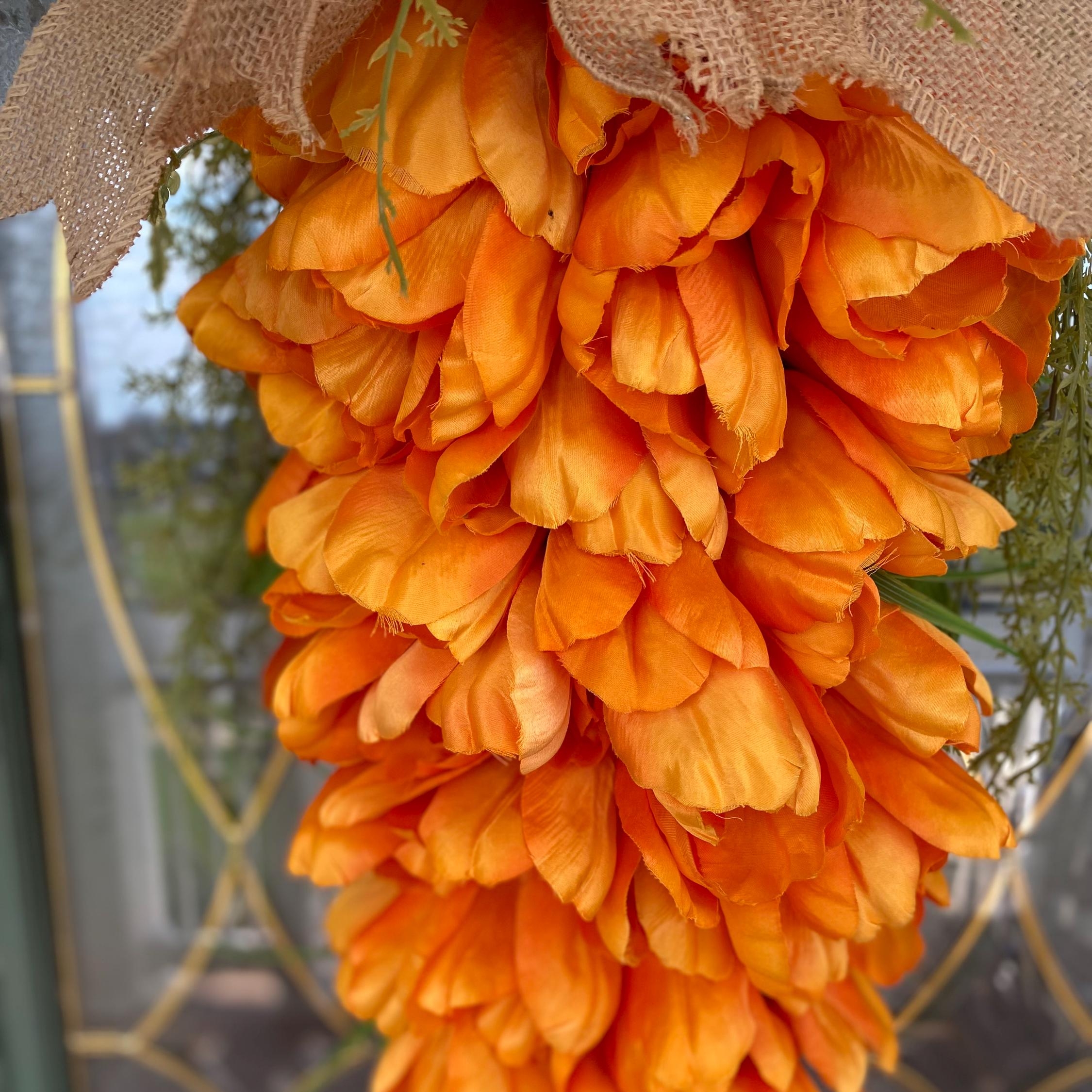 🥕🌿 Tulip Carrot Wreath – The Cutest Easter & Spring Welcome! 🐰✨