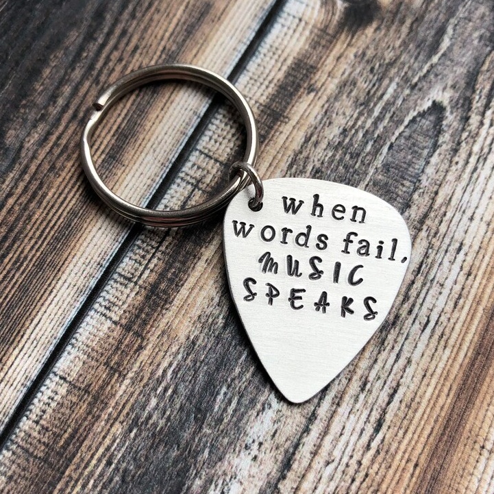🎸Hand Stamped Guitar Pick-Music Lover