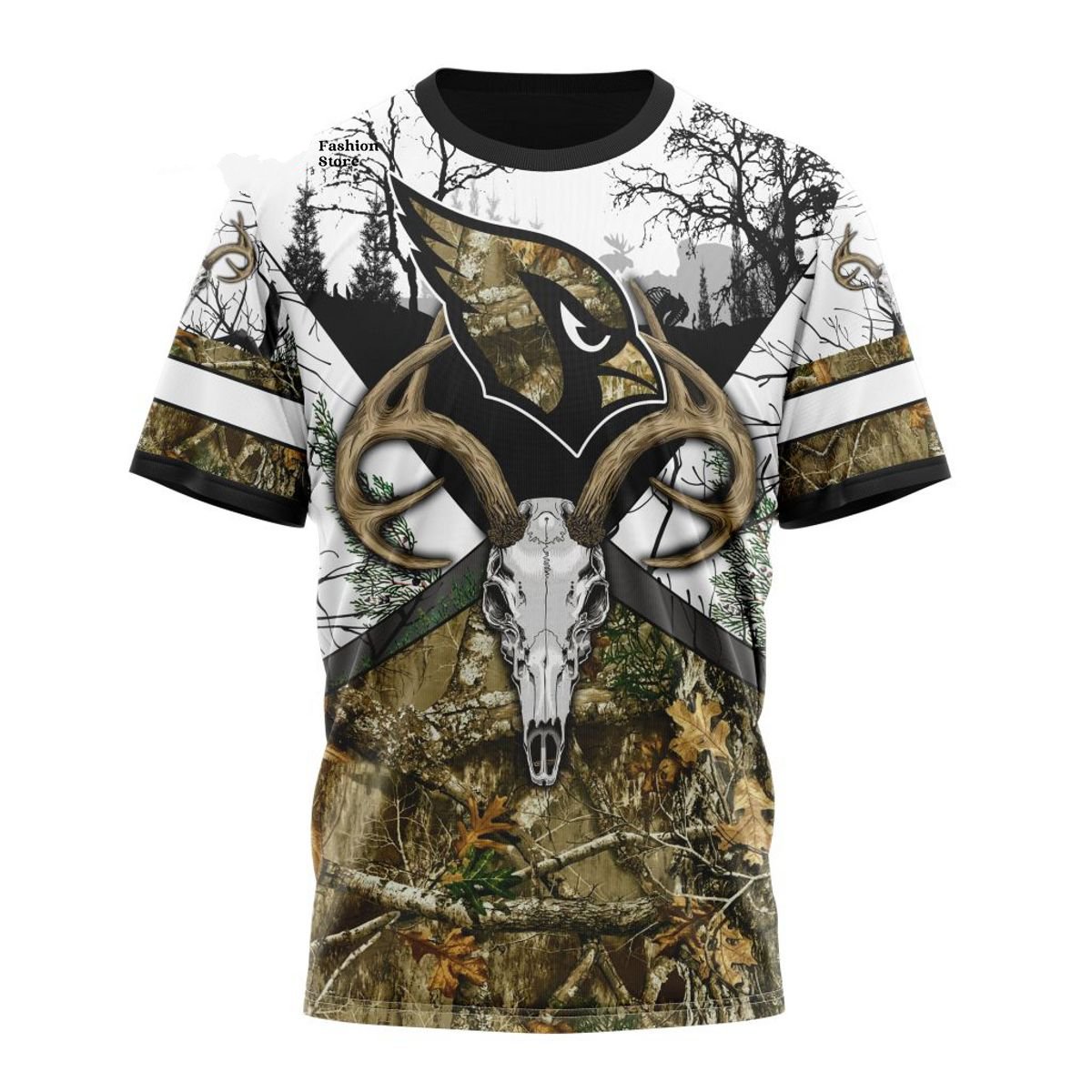 ARIZONA CARDINALS DEER SKULL AND FOREST 3D HOODIE