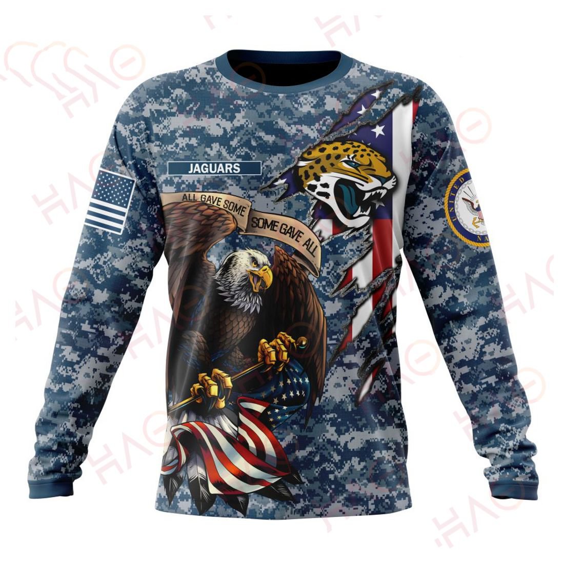 JACKSONVILLE JAGUARS 3D HOODIE US NAVY VETERANS
