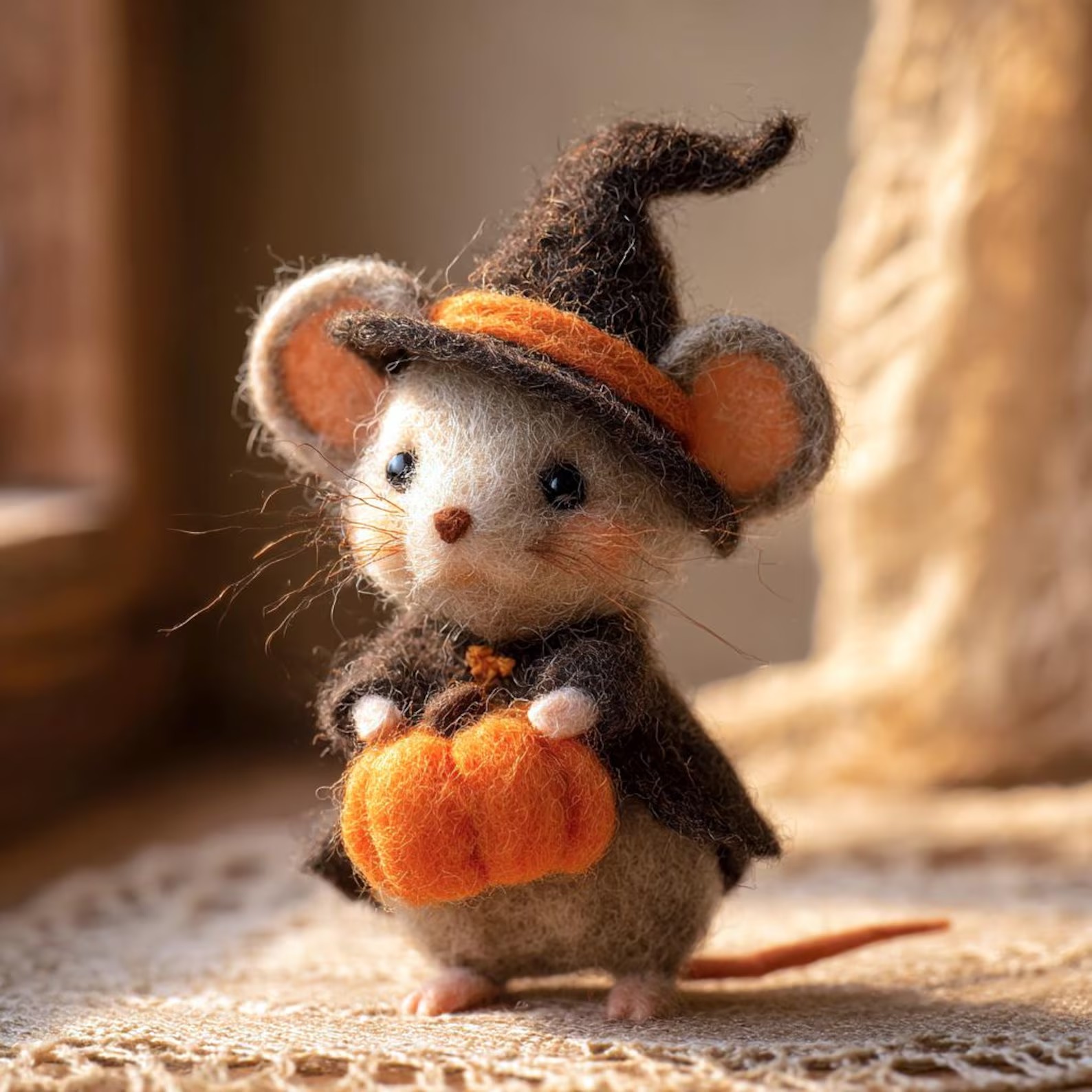 Cute Halloween pumpkin mouse
