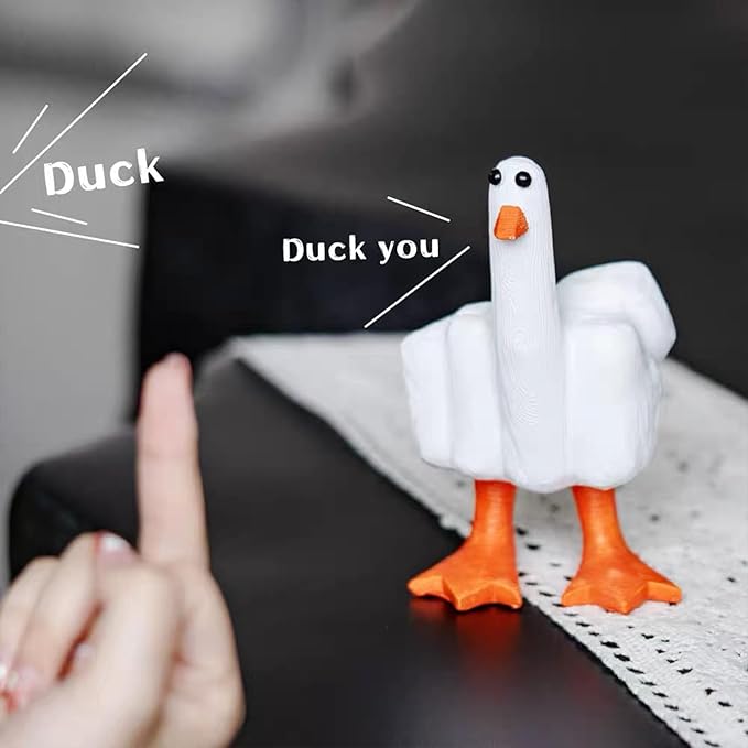 🦆🦆Creative Middle Finger Duck Decoration