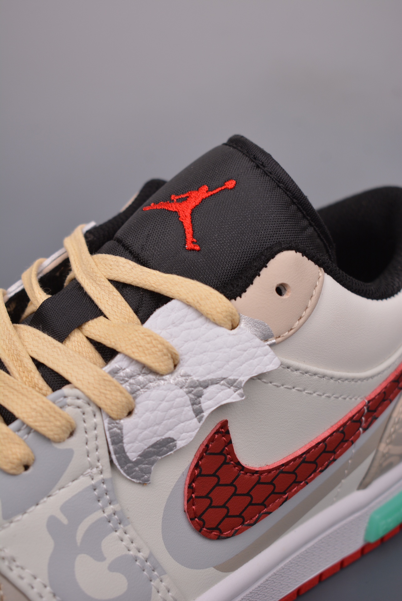 Nike Air Jordan 1 Low Year of the Dragon Off-White Red Graffiti 553558-066
