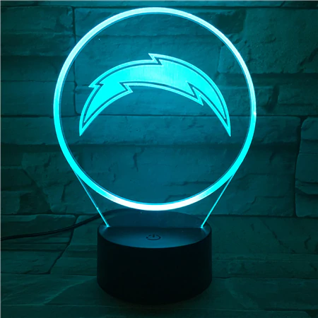 LOS ANGELES CHARGERS 3D LED LIGHT LAMP