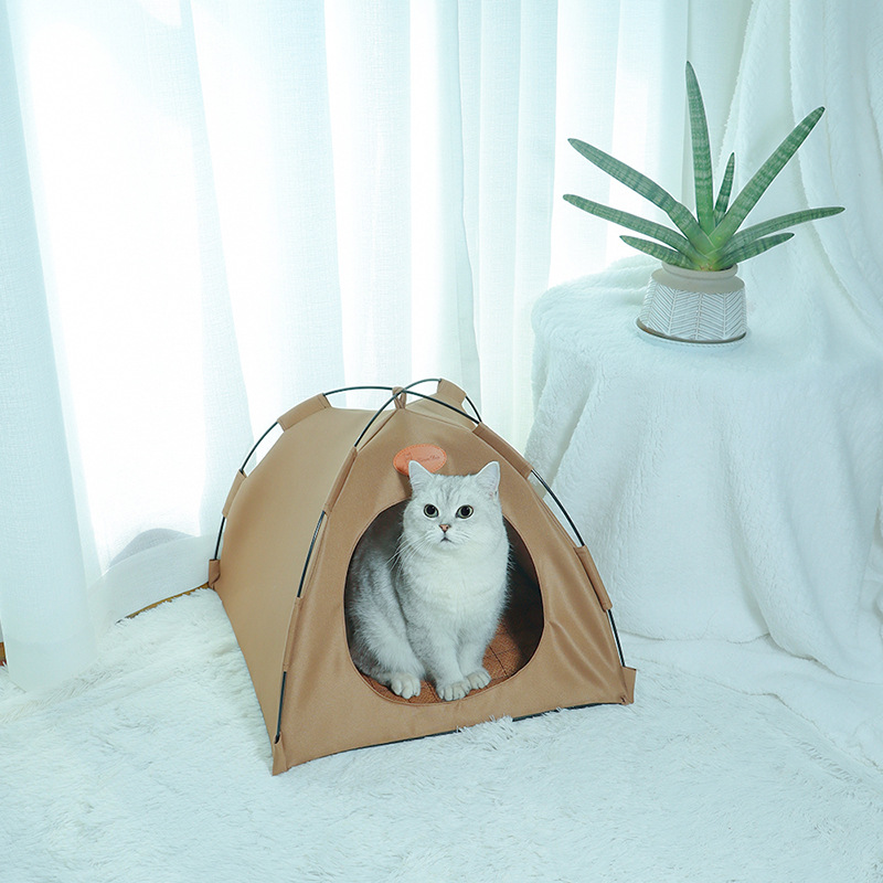 🔥Last Day Promotion-[SAVE 50% OFF]--Foldable & washable pet tent nest for cats and dogs/Breathable & Cooling mat--BUY 2 GET FREE SHIPPING NOW!!!