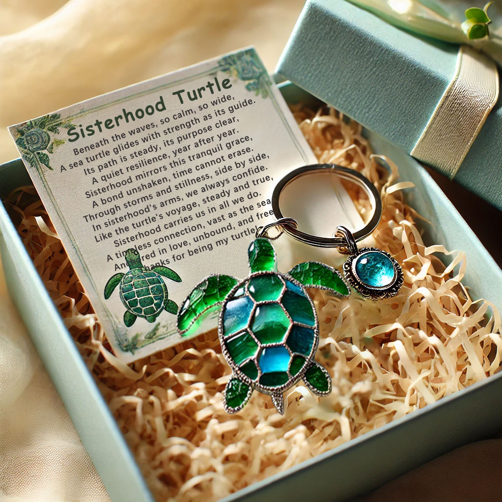 Sisterhood Turtle Keychain
