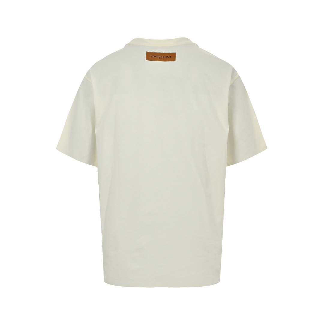 Louis Vuitton 23ss twisted letter embroidered short sleeve