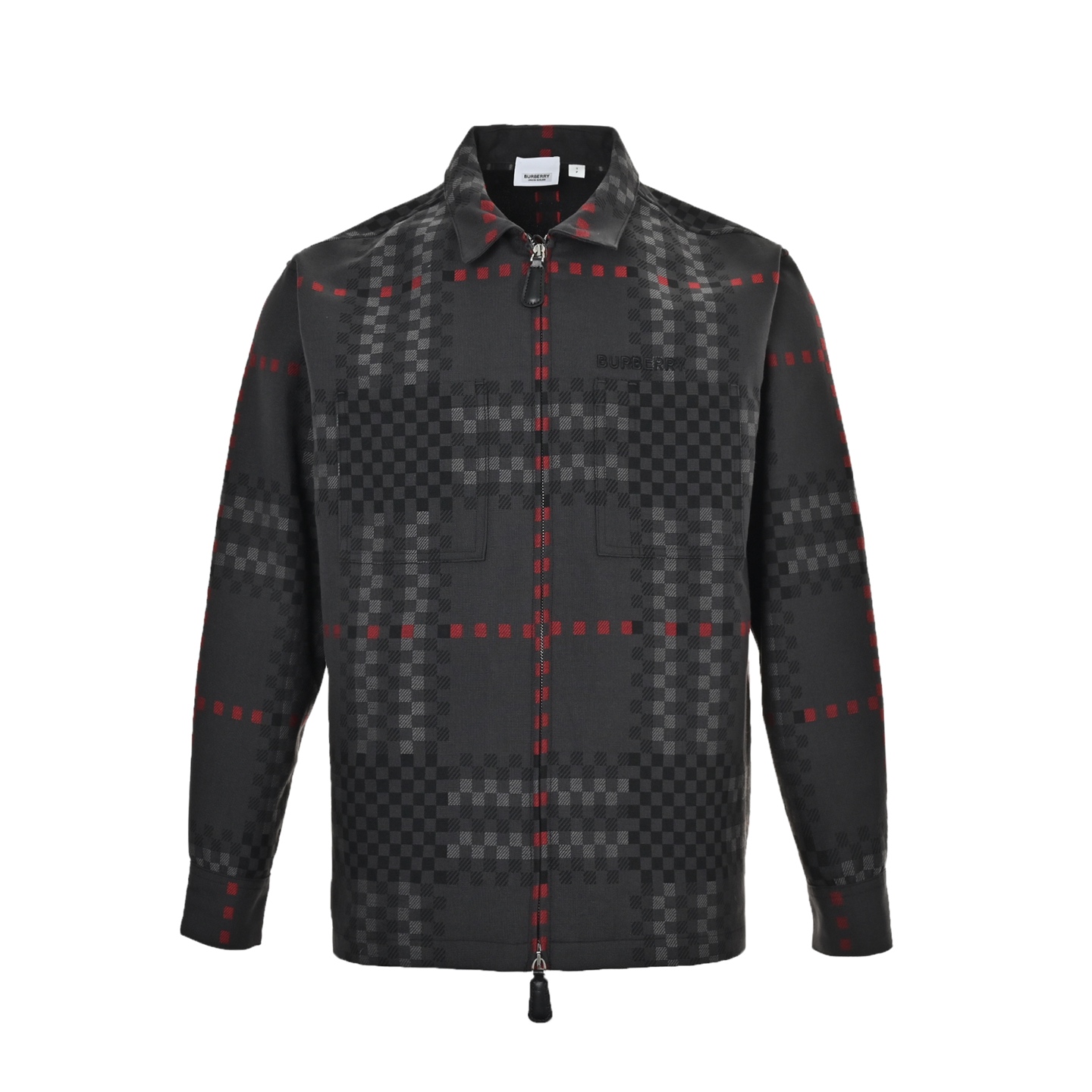 Burberry 24Fw pixel wool blend Harrington jacket