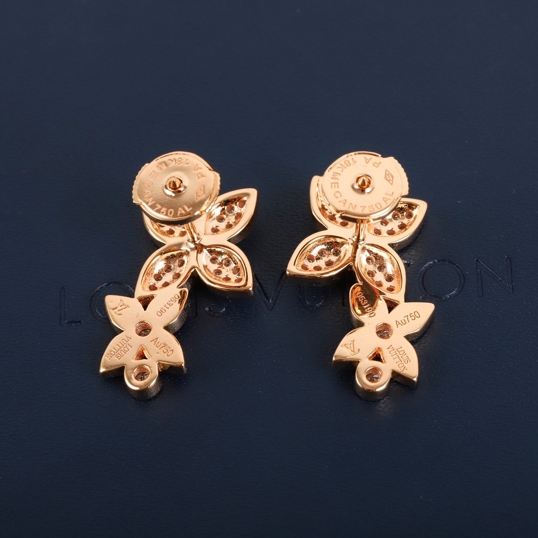 Louis Vuitton Star Blossom Collection Floral Earrings