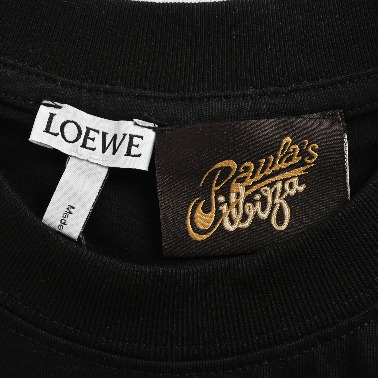 Loewe 24ss heart flocked embroidered logo short sleeves
