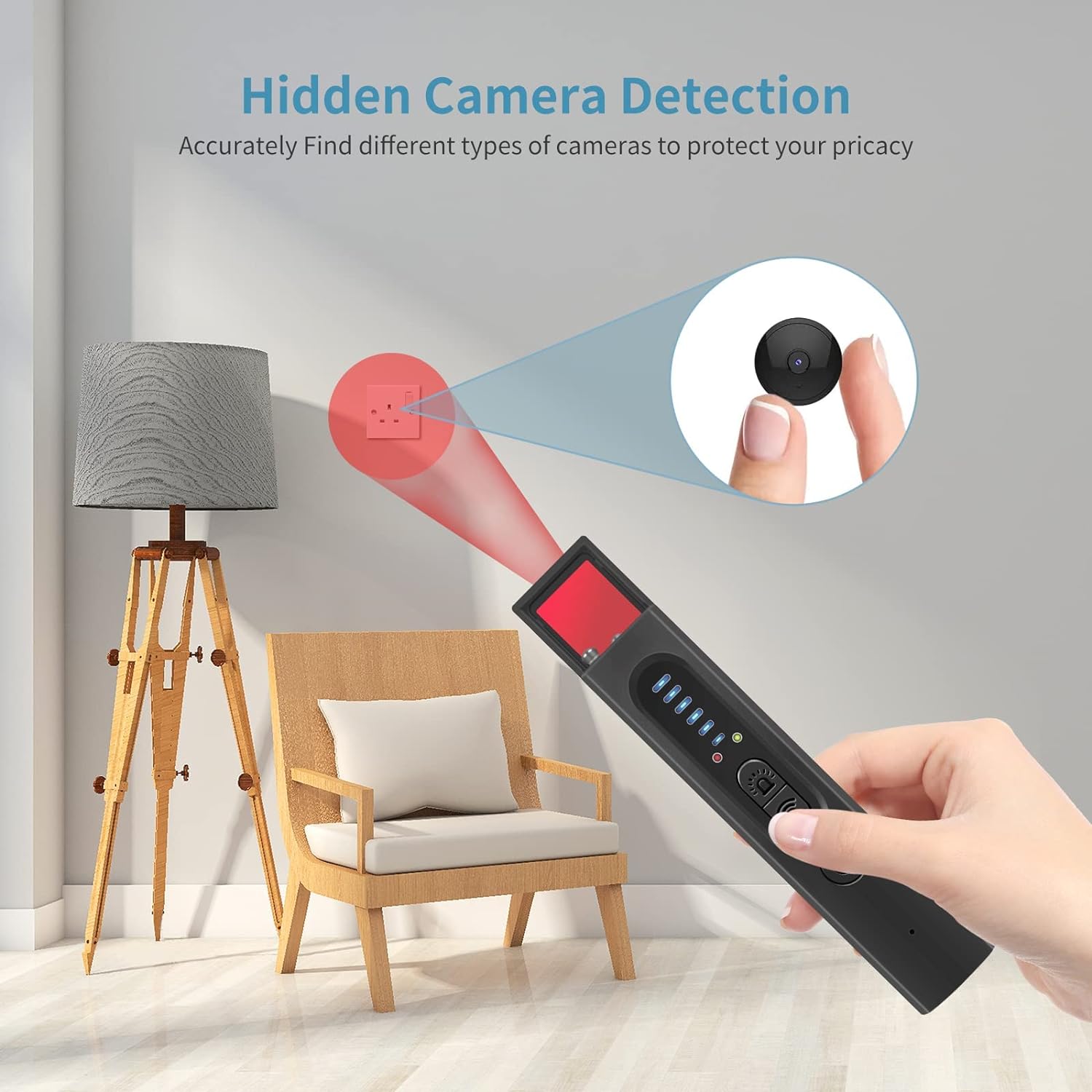 🔥Last day to get50% off🔥Hidden Camera Detector - Pocket Anti-spy / Bug Sweeping Listening Device🔍