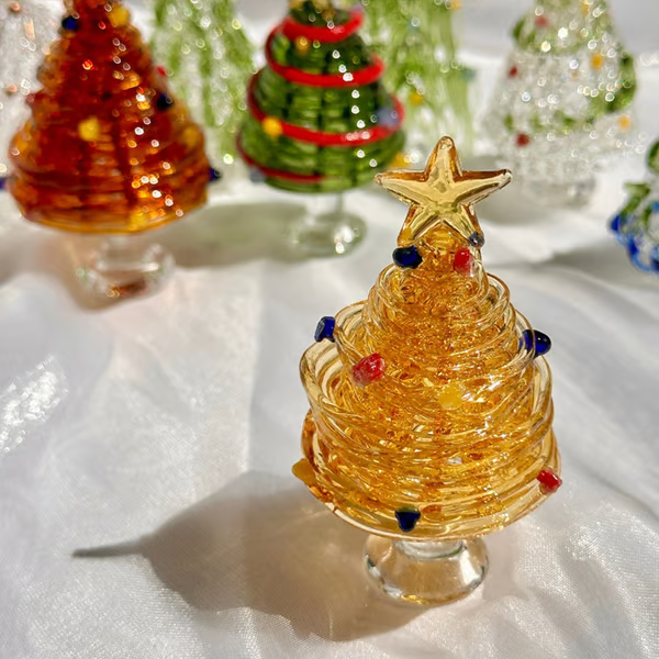 🔥LAST DAY 49% OFF - 🎁Handmade Glass Christmas Tree Statue