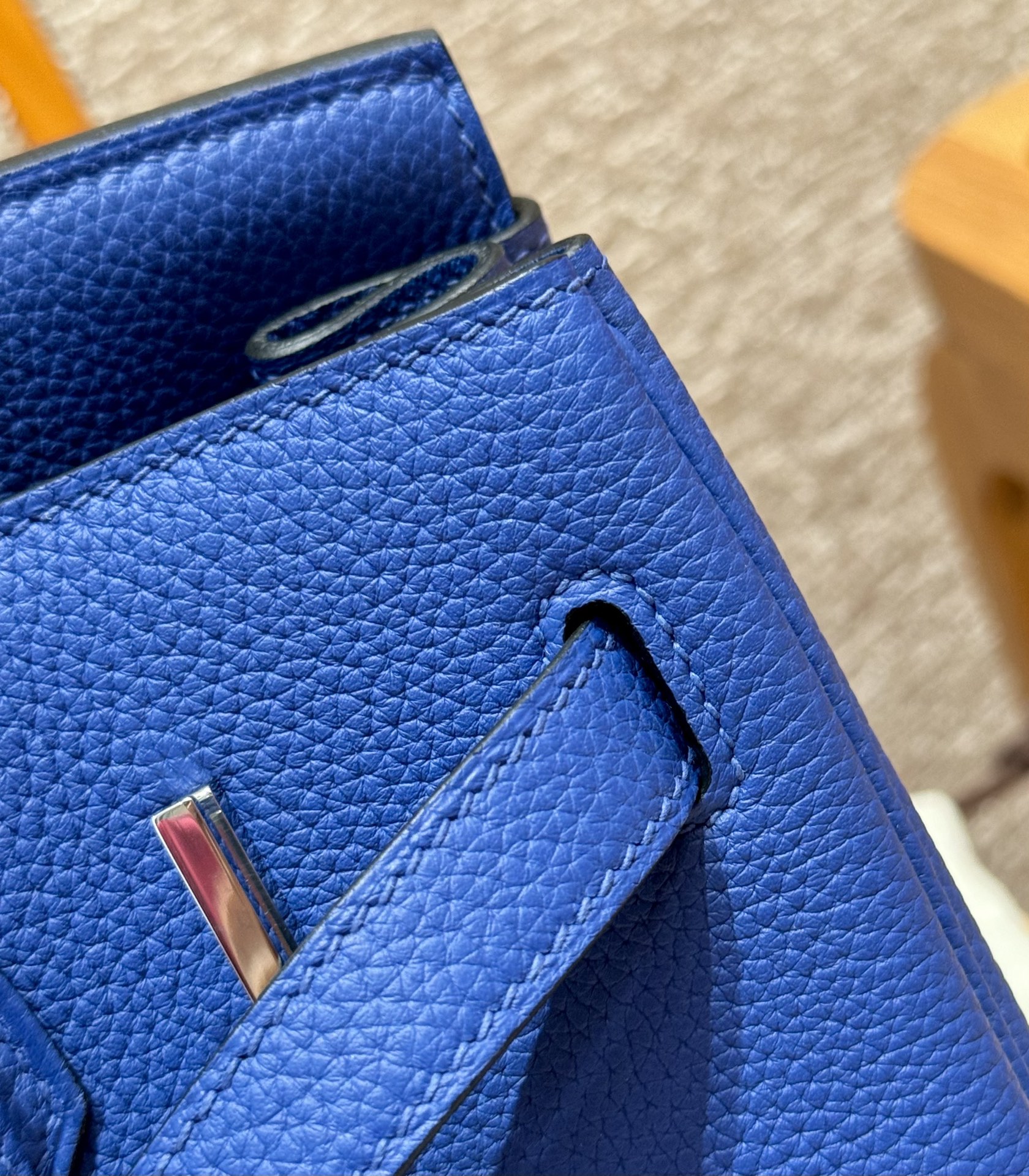 Hermès Birkin 7TBlue electric handbag (handmade to order)
