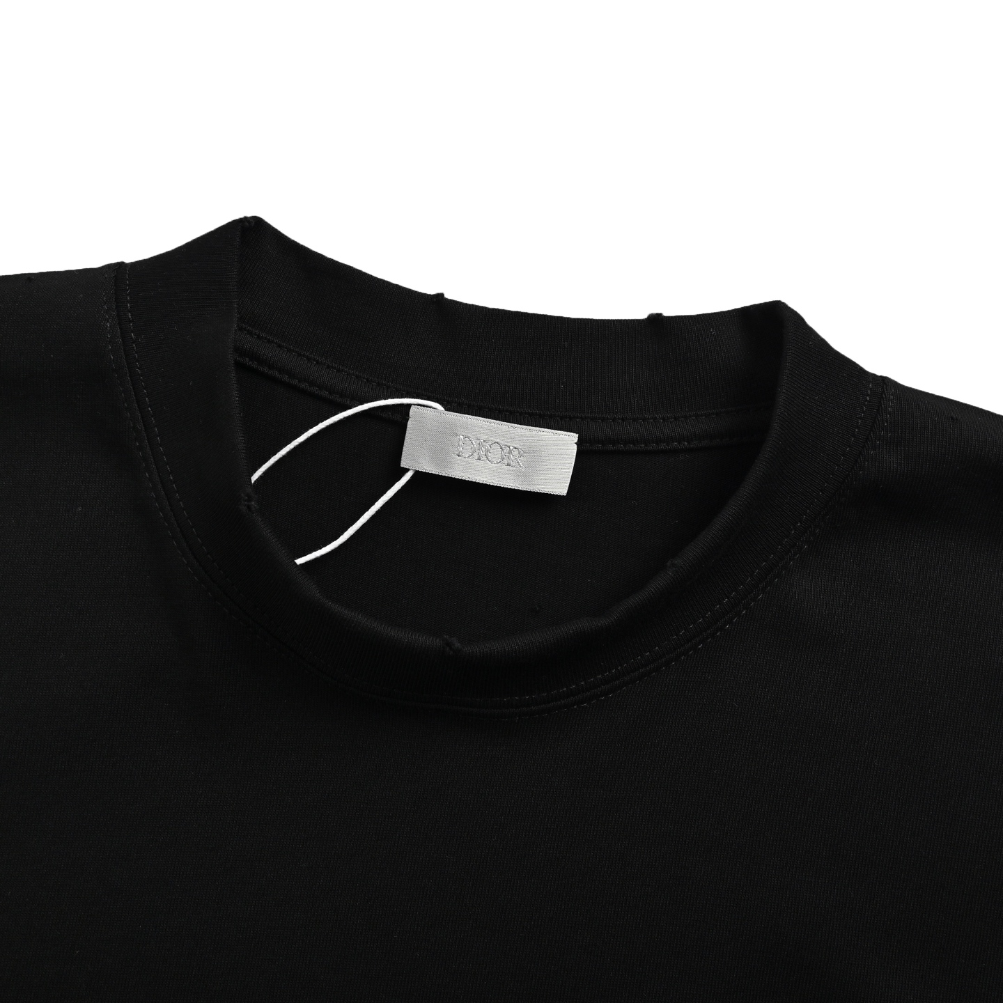 Dior 24ss mottled distressed letter hole short sleeve
