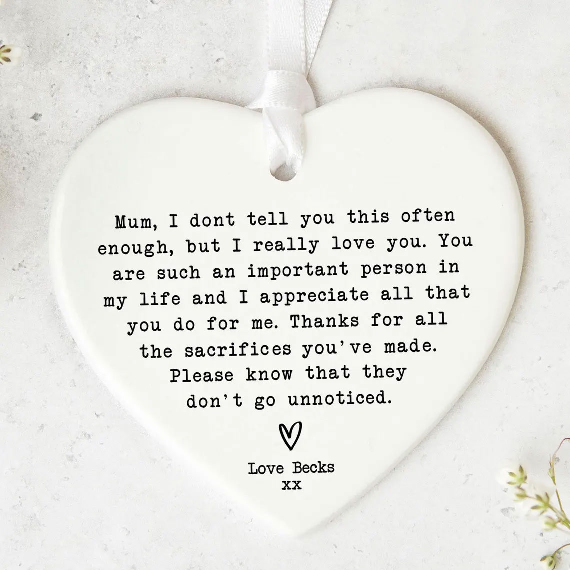 Mum Gift / Personalised Mum Keepsake