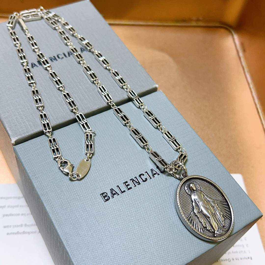 Balenciaga Jesus Chain Vintage Necklace