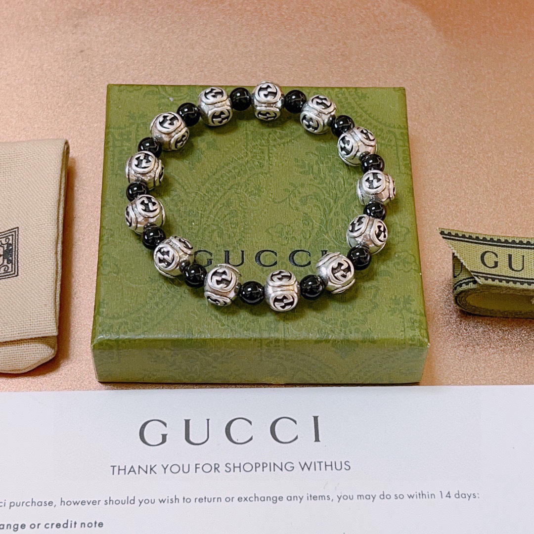 Gucci Black Onyx Vintage Bracelet