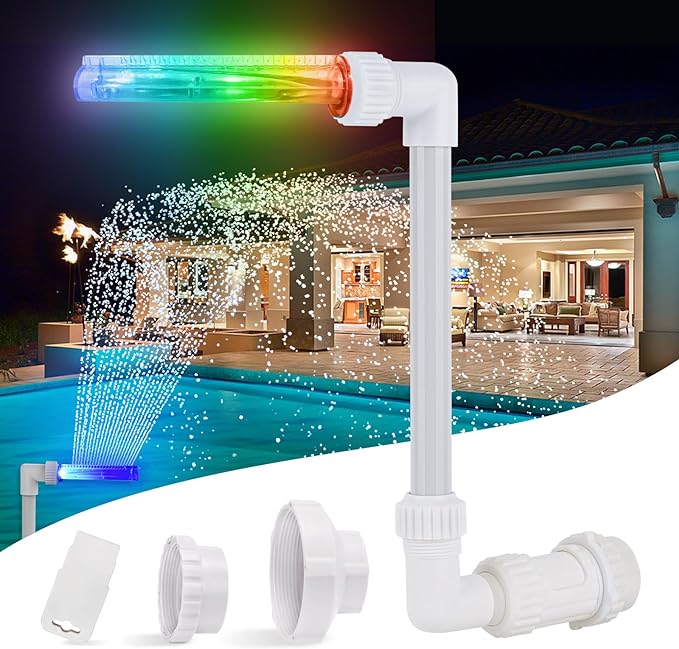 🔥Last Day Promotion-SAVE 50% OFF🔥Adjustable Pool Fountain Sprayer With Adapter🔥For Inground & Hard-Sided Aboveground Swimming Pools - Easy Attach to Return Fitting