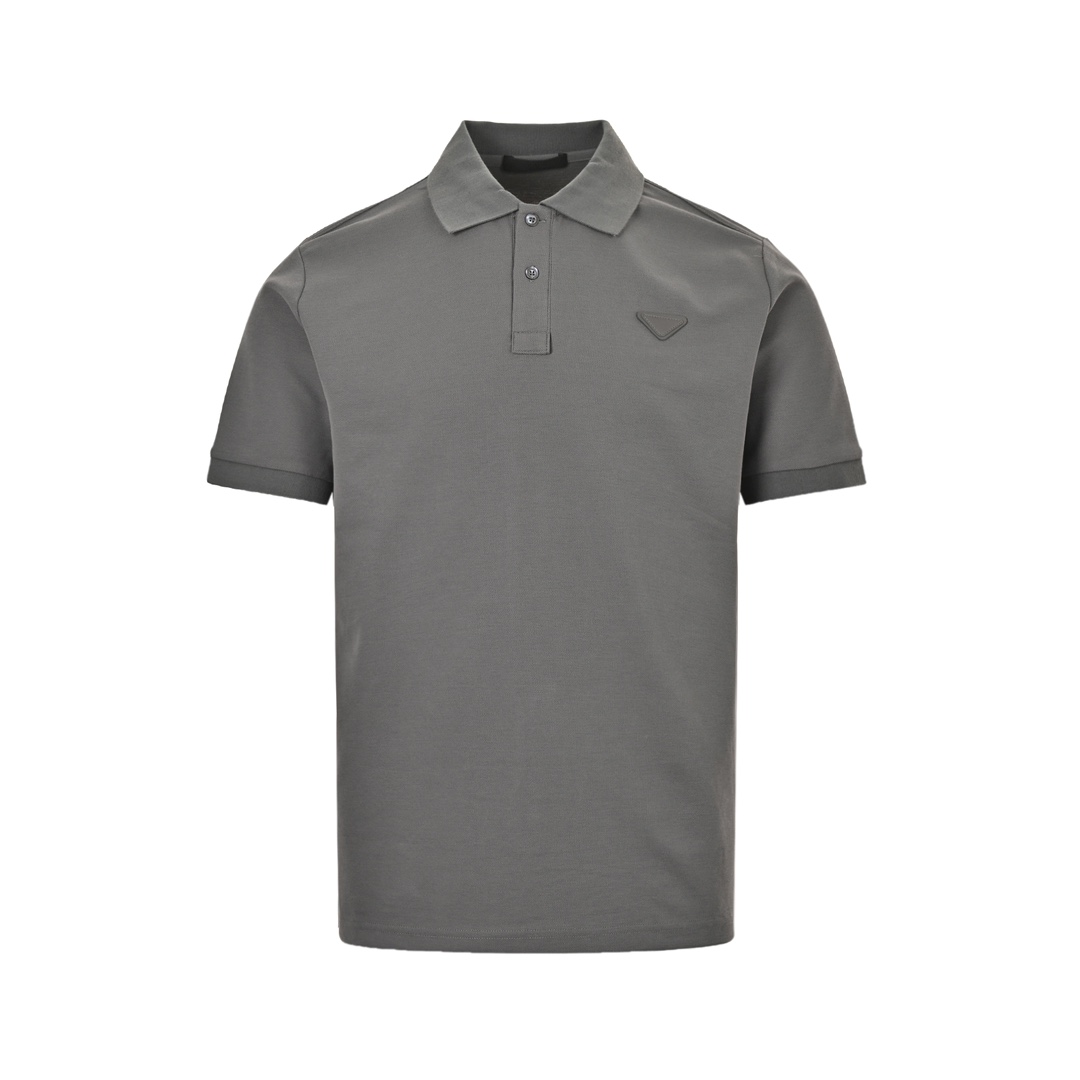 Prada 24ss Basic Triangle Logo Polo Short Sleeve
