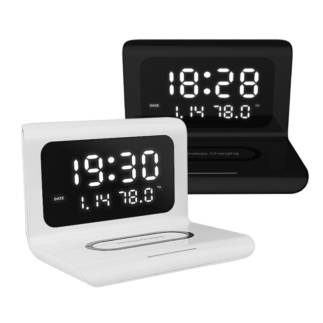 🎉Winter Sale 30% OFF - New Creative Wireless Phone Charging Station With Digital Alarm Clock