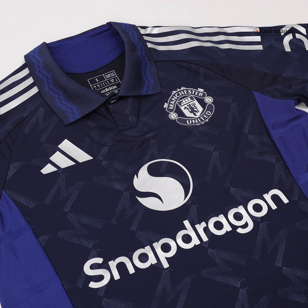 Authentic B.FERNANDES #8 Manchester United Away Football Shirt 2024/25