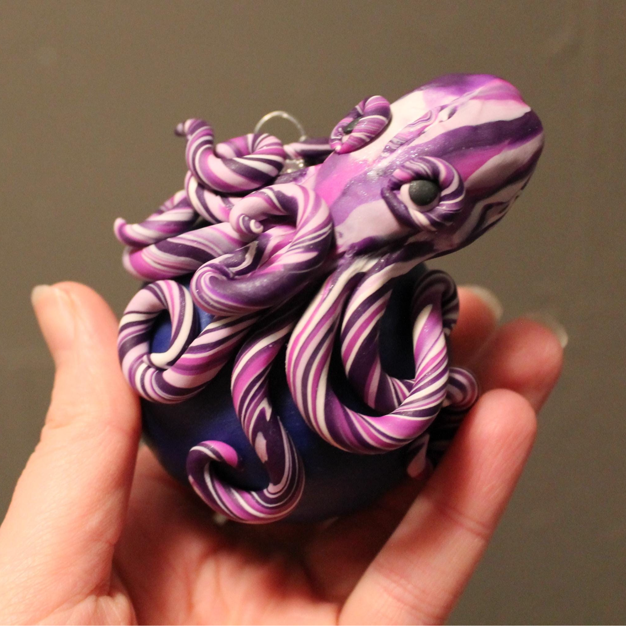 Clay Octopus Christmas Ornament