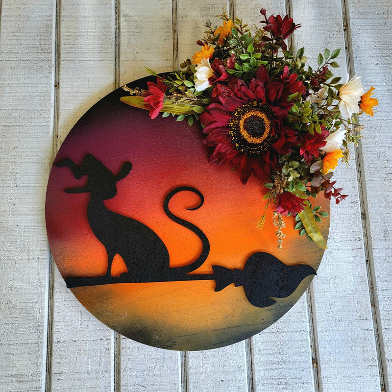 (🔥Last Day Promotion-SAVE 50% OFF) 18″ Moon Cat garland door hanging ornament-BUY 2 FREE SHIPPING