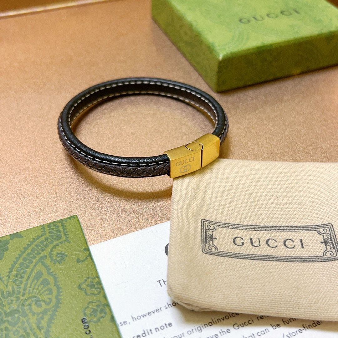 Gucci Braided Gold Bracelet