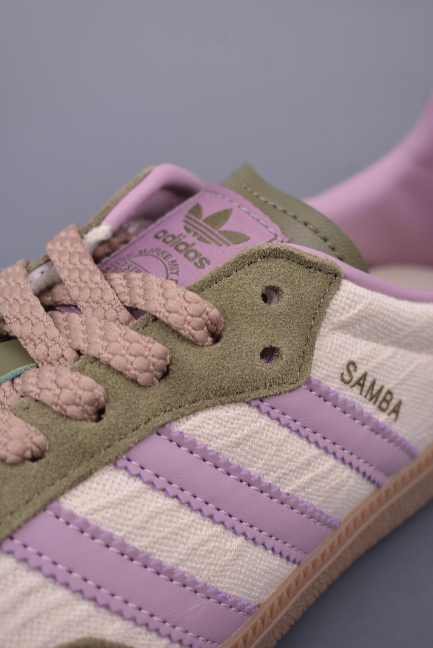 Adidas Originals Samba OG sports sneakers Wonderland Green Purple Beige White JP5675