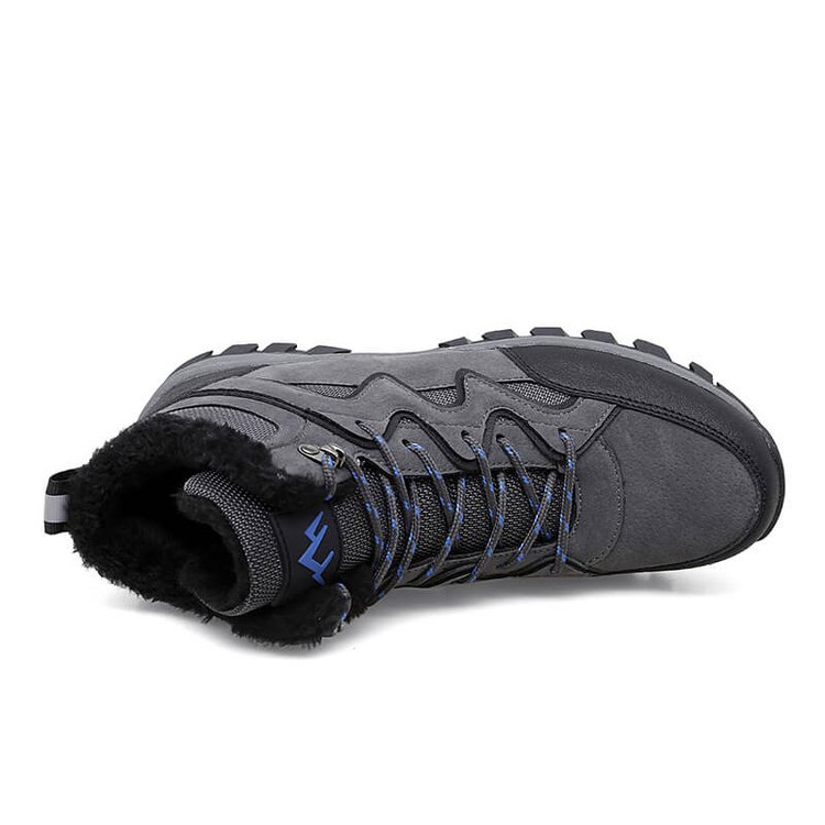 Men's High-Top Plush Outdoor Hiking Shoes