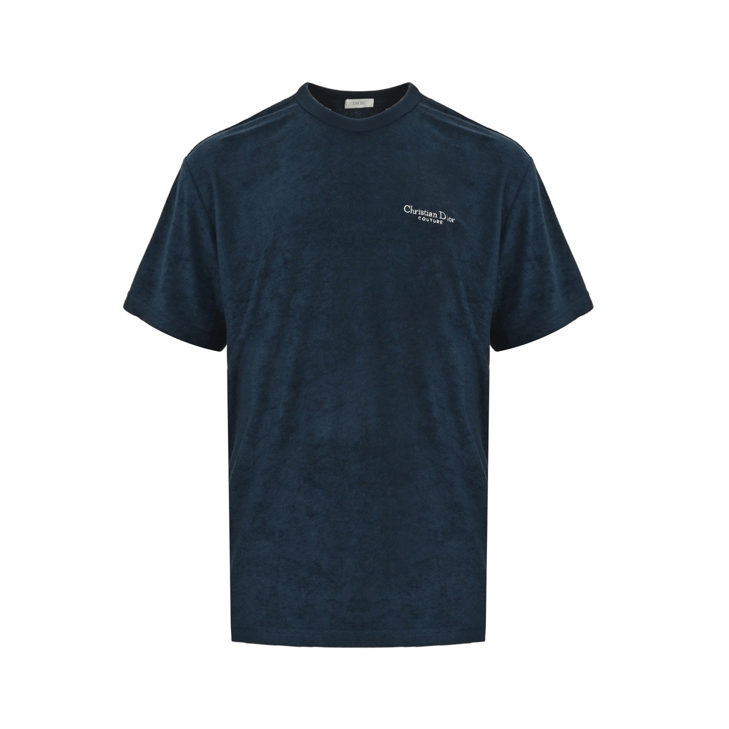 Dior 25ss terry short-sleeved shirt with small chest embroidery logo