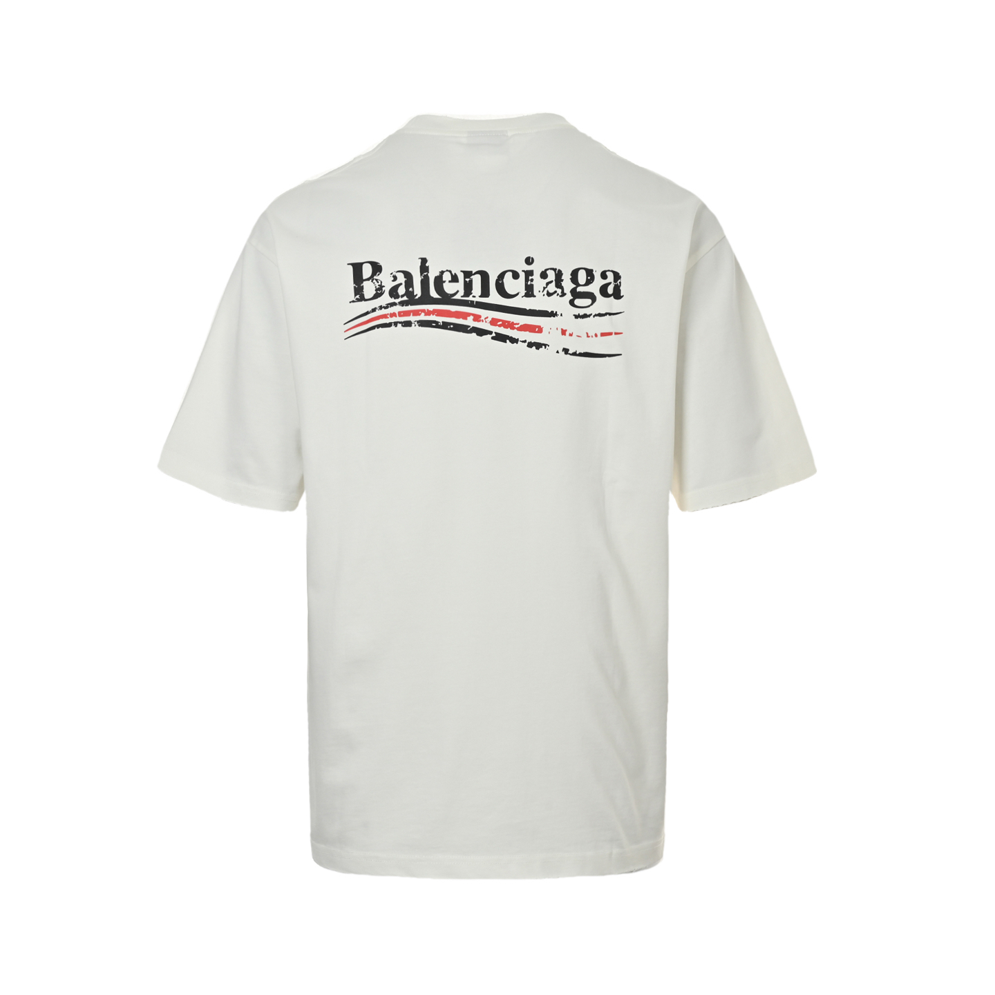 Balenciaga Cola mottled printing wash ripped short sleeves