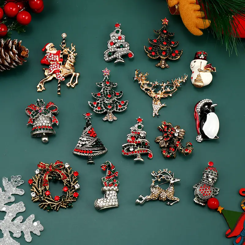 🎄🎅 Early Christmas Sale 50% OFF - Cute Christmas Themed Brooches Snowman, Reindeer, and Christmas Tree