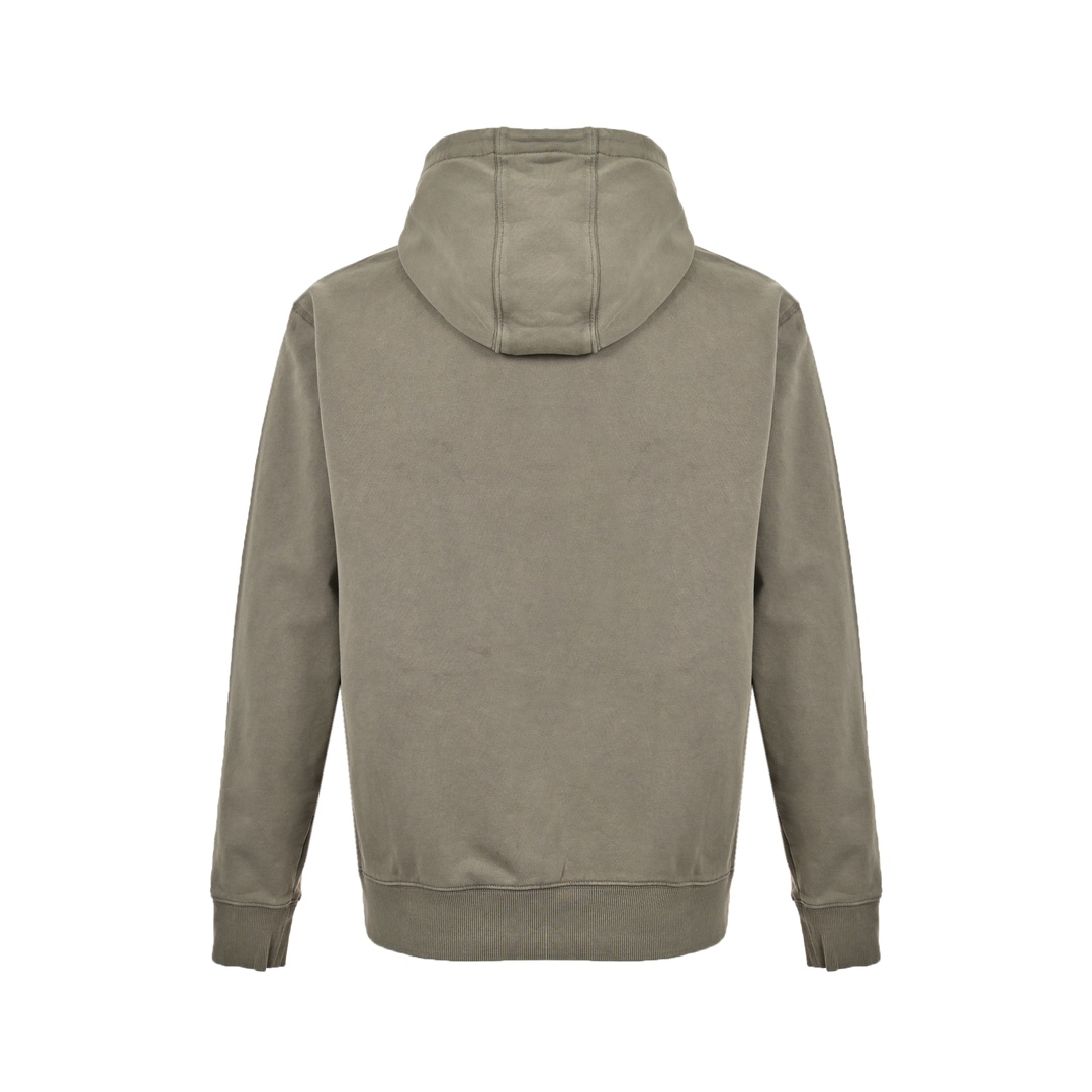 Prada 24Fw embroidered logo washed hooded sweatshirt