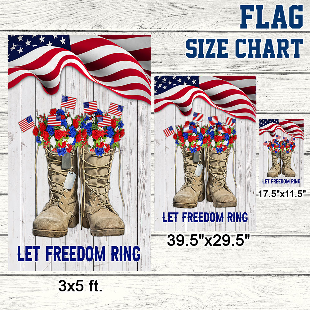 (🔥Last Day Promotion-SAVE 50% OFF)Veteran Boots Flag Thank You Veterans Let Freedom Ring-BUY 2 GET 10% OFF & FREE SHIPPING