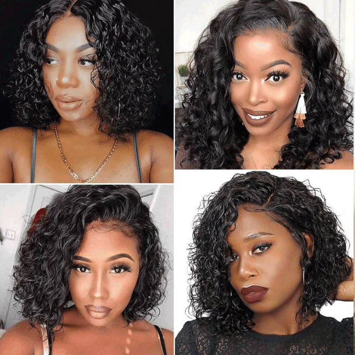 LunaWigs S28 Gorgeous Bob Wave Deep Parting Space for Women