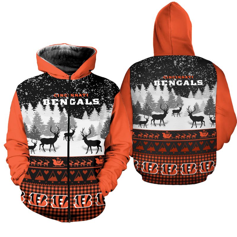 CINCINNATI BENGALS HOODIE 3D GIFT FOR XMAS