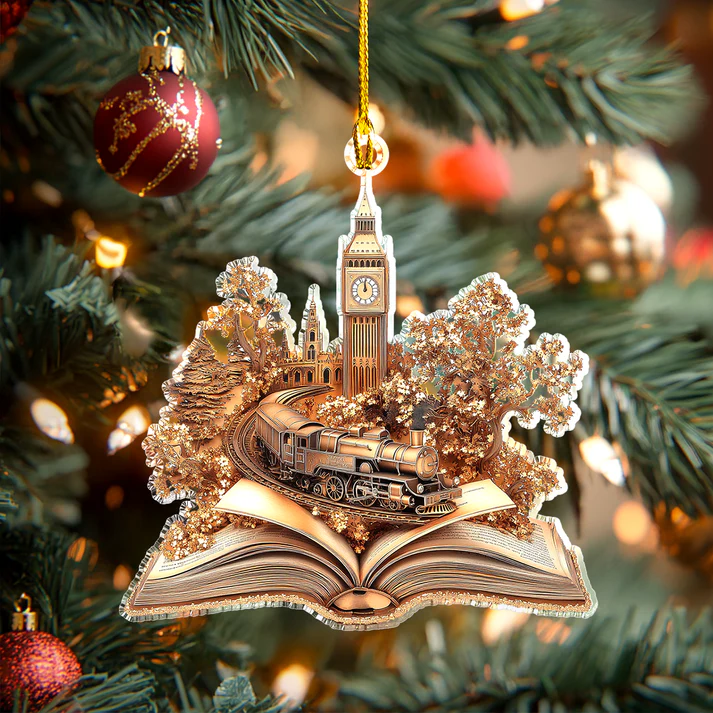 Golden Hour Mystery Train Ornament