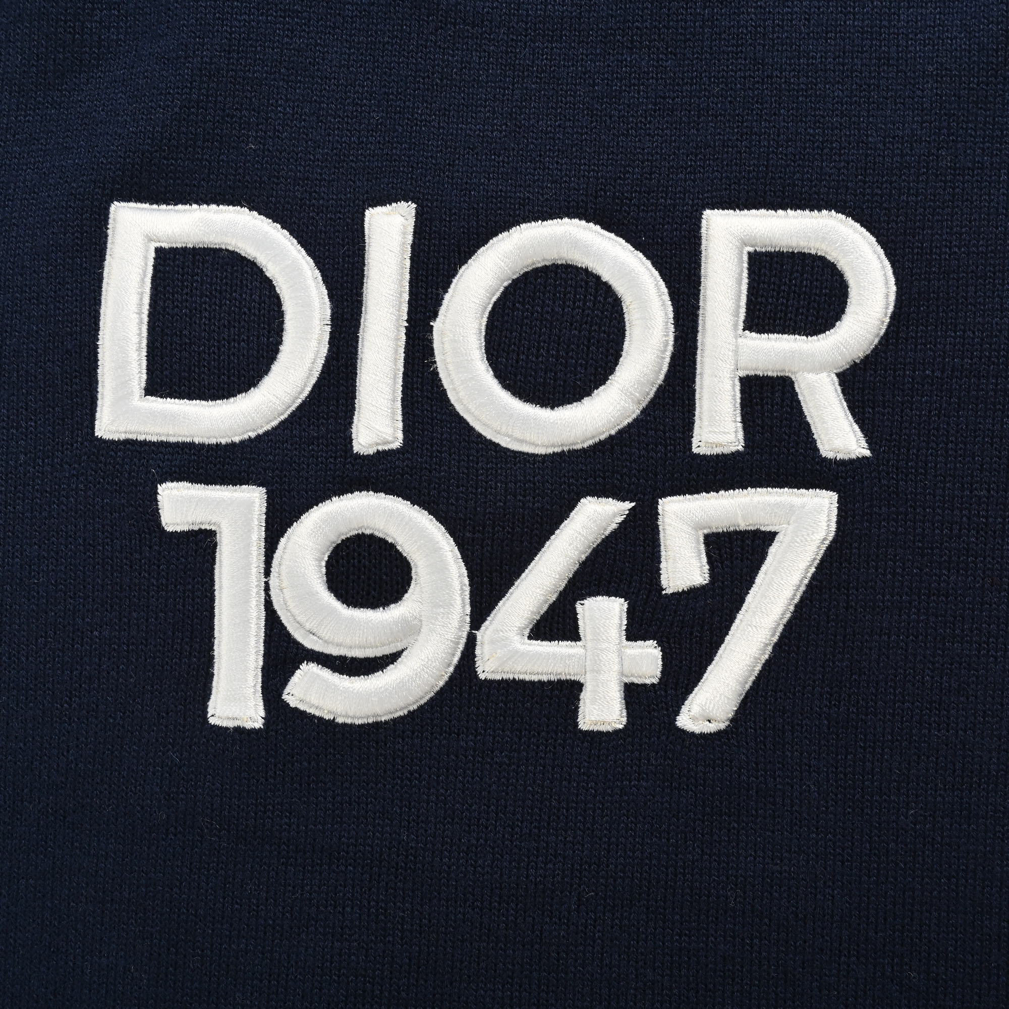 Dior 24Fw 1947 embroidered lettering logo crew neck sweater