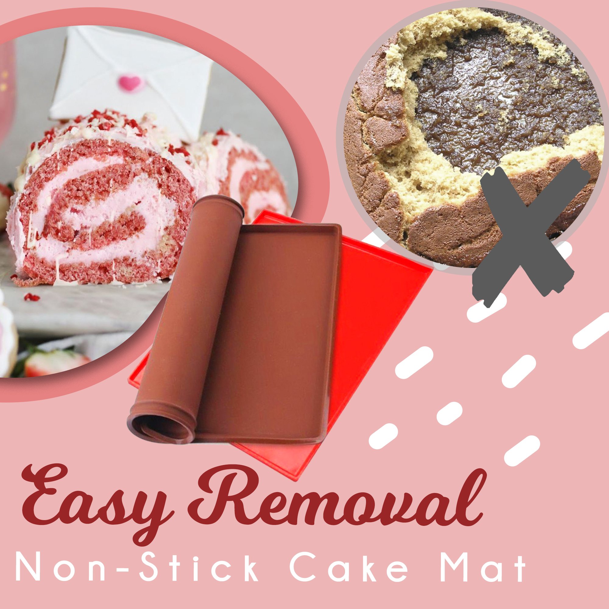 🔥Last Day Promotion - 50% OFF🔥 Non-sticky Roll Cake Mat - Buy 2 Get 15% Off