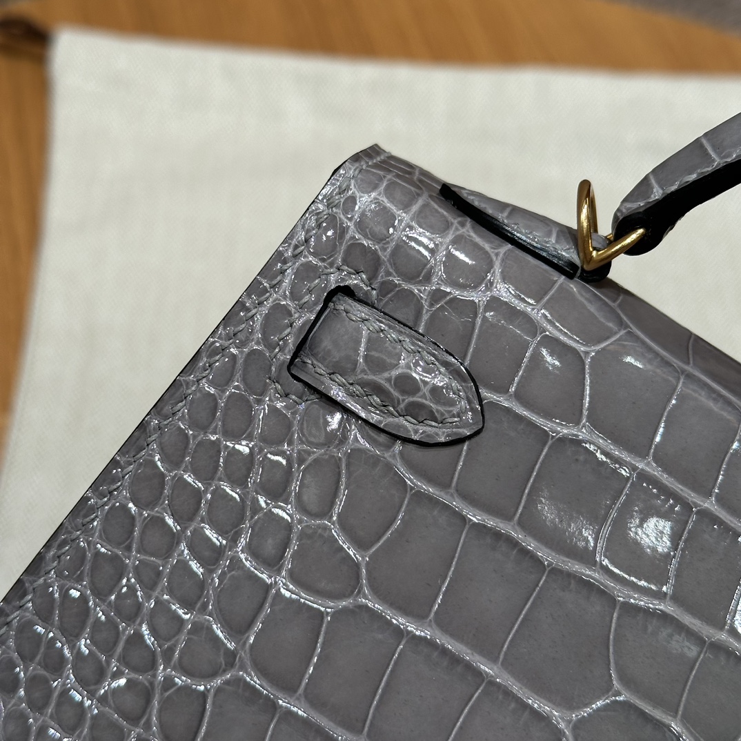 Hermes mini kelly 2 0VGris Ciment handbag (handmade to order)