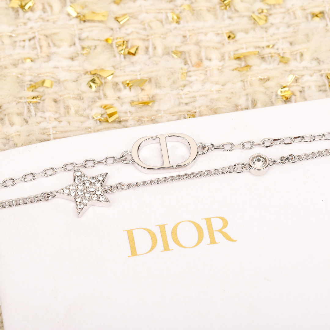 Dior Double Diamond Star Bracelet