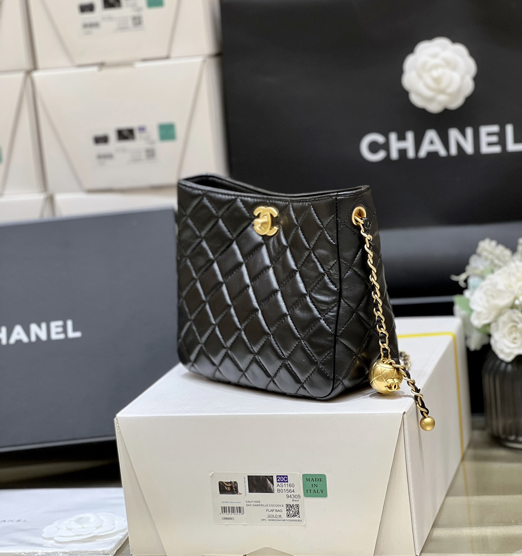 Chanel 22cc Spring/Summer Collection Golden Ball Hobo Hippie Bag 3259