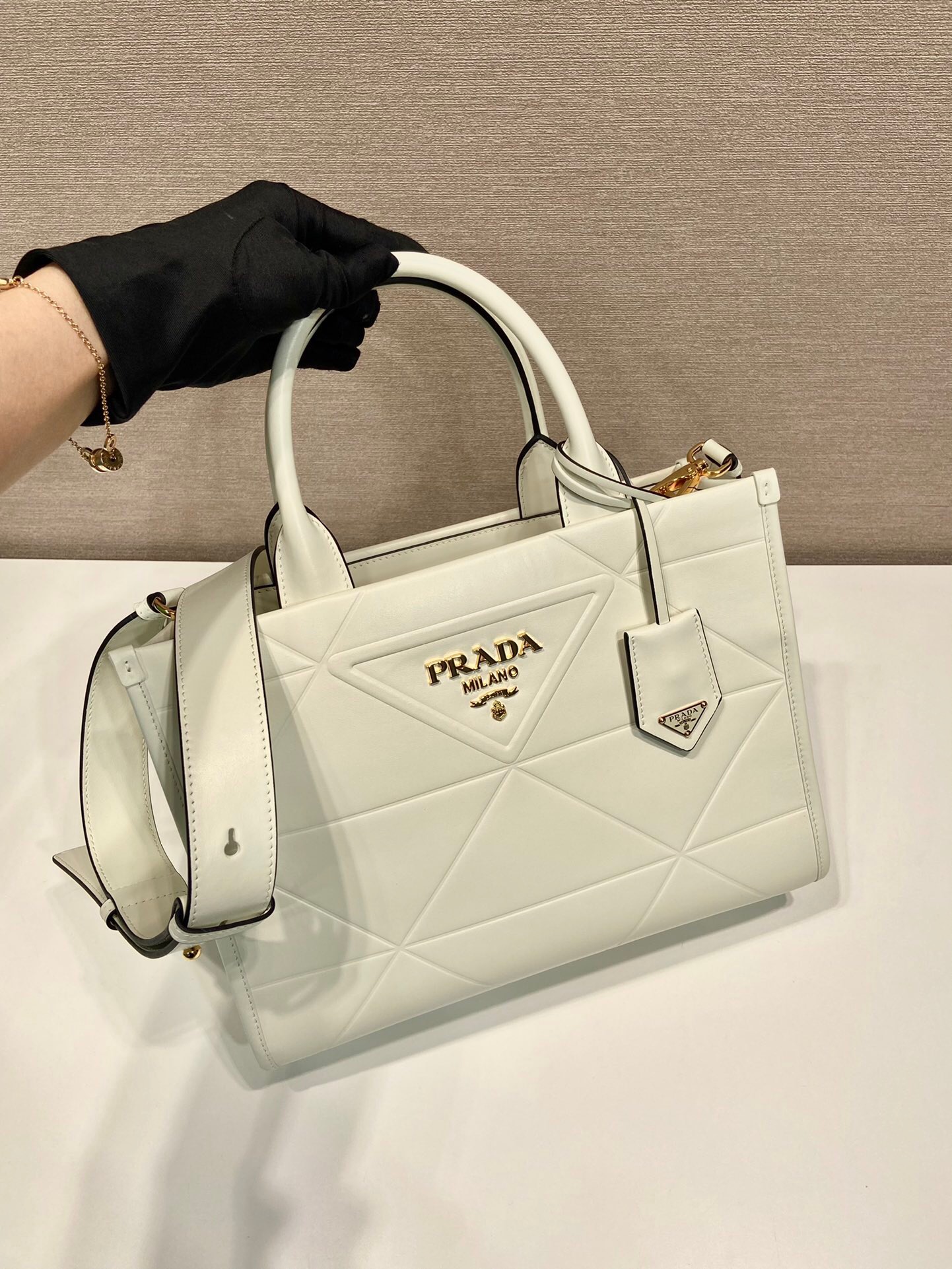 Prada Triangular Diamond Small Tote Bag 1BA379