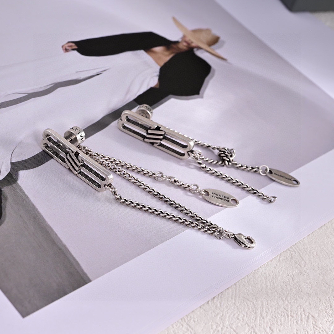 Balenciaga chain earrings