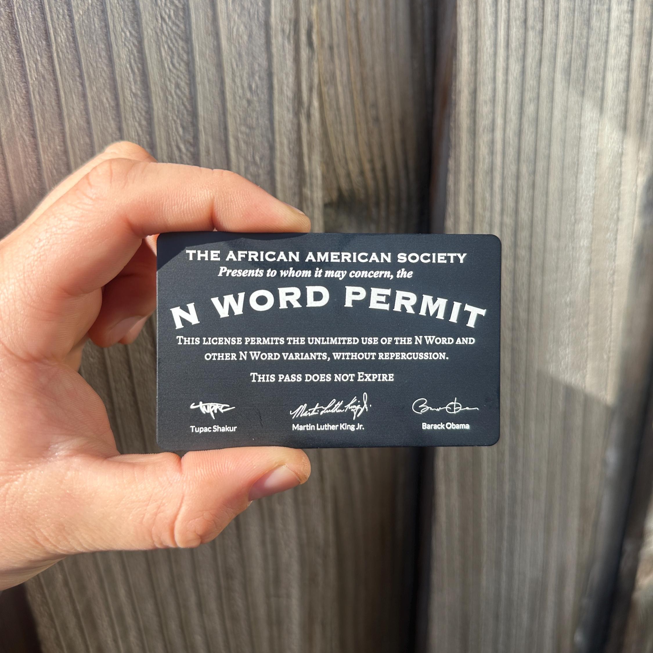 N word Permit | Gag Novelty Gift